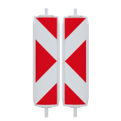Plastic traffic panel type 40 | film RA1/A, arrowed | on both sides indicating right / left